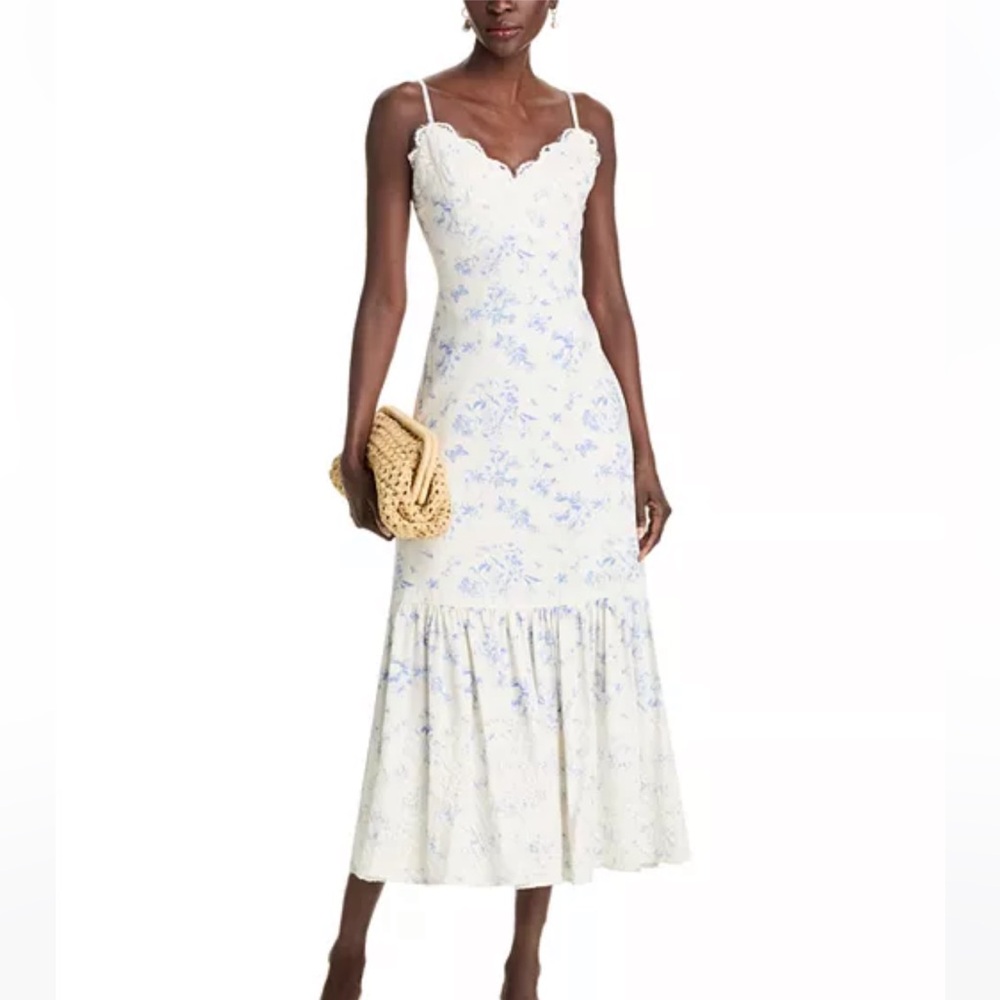 AQUA Lace Trim Midi Dress from Bloomingdales | Medium